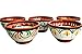 Cactus Canyon Ceramics Salsa Bowls - Spanish Terracotta White Decor - Small Serving Bowl (European Size), Festive Dinnerware 5 Piece Set - Dishwasher & Microwave Safe