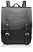 Zebella Womens Vegan Vintage Leather Backpack Faux Leather Laptop Backpack Travel Daypack College Bookbag--Black