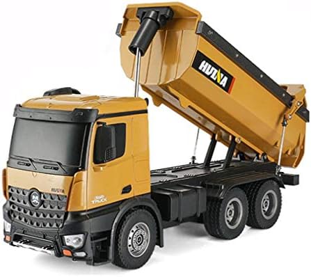 Full Functional Tipper of The Channel 10, 2.4GHz Remote Control 1:14 Pressurized Cast Loader Tipper Truck with Lights & Sounds, Gifts Kids Toys for Boys