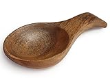 abhandicrafts SALE TODAY ONLY - Wooden Spoon Rest Utensil Rest Made With Mango Wood - Wood Kitchen Tool Cooking Utensil Holder with Handle by