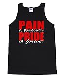 FTD Apparel Men's Pain is Temporary Pride is Forever Workout Gym Tank Top