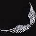KitMax (TM) Pack of 2 Pairs 3D Angel Wings Metal Auto Car Truck Laptop iPad Window Wall Motorcycle Decor Decal Sticker (Silver)