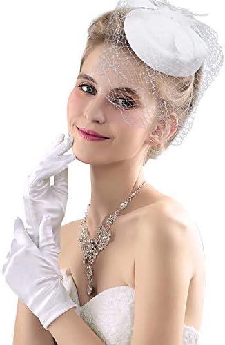 Fascinator Hats Feather Fascinators for Women Pillbox Hat Headband for Wedding Derby Tea Party Race