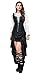 Charmian Women's Steampunk Gothic High Low Cyberpunk Skirt