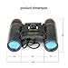 Binoculars Folding Wide Angle Compact Binoculars with Low Light Night Vision Waterproof Zoom Long Range Telescope for Outdoor and Bird (30x60)