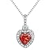 Normcore Shape of My Heart 12 Months Necklace Simulated Birthstone Jewelry Necklace