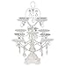 Amalfi Decor Dessert Cupcake Stand, Display Pedestal with Crystals, White, 12 Piece