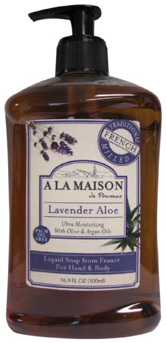 A La Maison de Provence Liquid Soap, Lavender Aloe, 16.9-Ounce Bottles (Pack of 3)