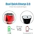 USB Car Charger,Coolfor 36W Dual Fast Car Charger Adapter Compatible with iPhone 11/Xs/Xs max/Xr/X/8/7/6/5,iPad Pro/Air/Mini/,Samsung Galaxy S10/S9/S9+/S8/S7,Note 9/Note8,LG,Pixel and More,Red