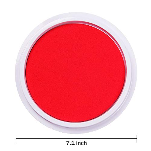 Craft Large Ink Pad Stamps Partner DIY Color, Washable Rainbow Finger Ink Pad for Fingerprints Birth Footprint Rubber Stamps for Office Usage Kids Gift (Set of 9) - Thumbnail 7
