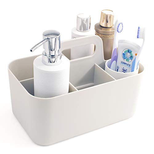 Lib Portable Plastic Organizer | Shower Caddy | Bath Organizer | Cosmetic Tote | Cleaning Supplies Bin | Bathroom, Office, Dorm, Kitchen, College, Kid's Room | Multifunctional Organizer - Thumbnail 7