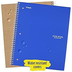 Five Star Spiral Notebook, 1 Subject, Wide Ruled