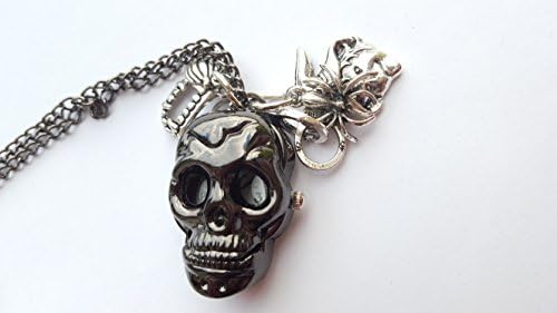 Skull Witch Costume Pocket Watch Necklace Jewellery