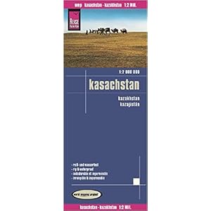 Kazakhstan 2016 : Rip & Waterproof Map by Reise Know-How (English, Spanish, French, German and Russian Edition)