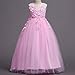 Graduation Dresses for Girls Bridesmaid Pageant Flower Princess Wedding Formal Prom Floor Long Tulle Dress 7-16T Dance Evening Maxi Gown Pink 5-6 Years