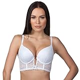 Longline Sexy Elegant Floral Lace Plunge Underwire Bra - Various Styles