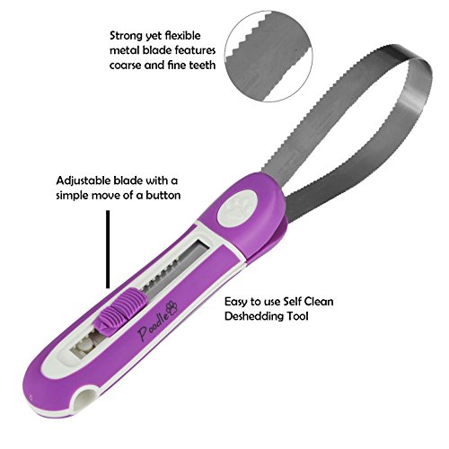 Poodle Pet Deshedding Blade Loop Tool for Dog Grooming Metal Wand