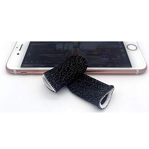 Alician Gaming Finger Sleeve Touchscreen Finger Gloves Conductive Fiber Cap Anti-Sweat Breathable Touch and Sensitive for Mobile Phone Games Black+whiteCell Phones & Accessories