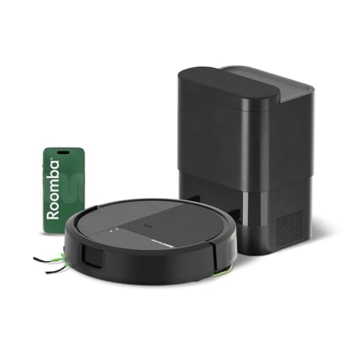 Roomba® 115 Combo Robot + AutoEmpty™ Dock, 15k Pa aan zuigkracht, extra lange dweilpad en een borstel, ClearView™ LiDAR - Zwart