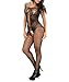 CURRMIEGO Crotchless Bodystocking Plus Size Open Crotch Teddy Lingerie for Women Black