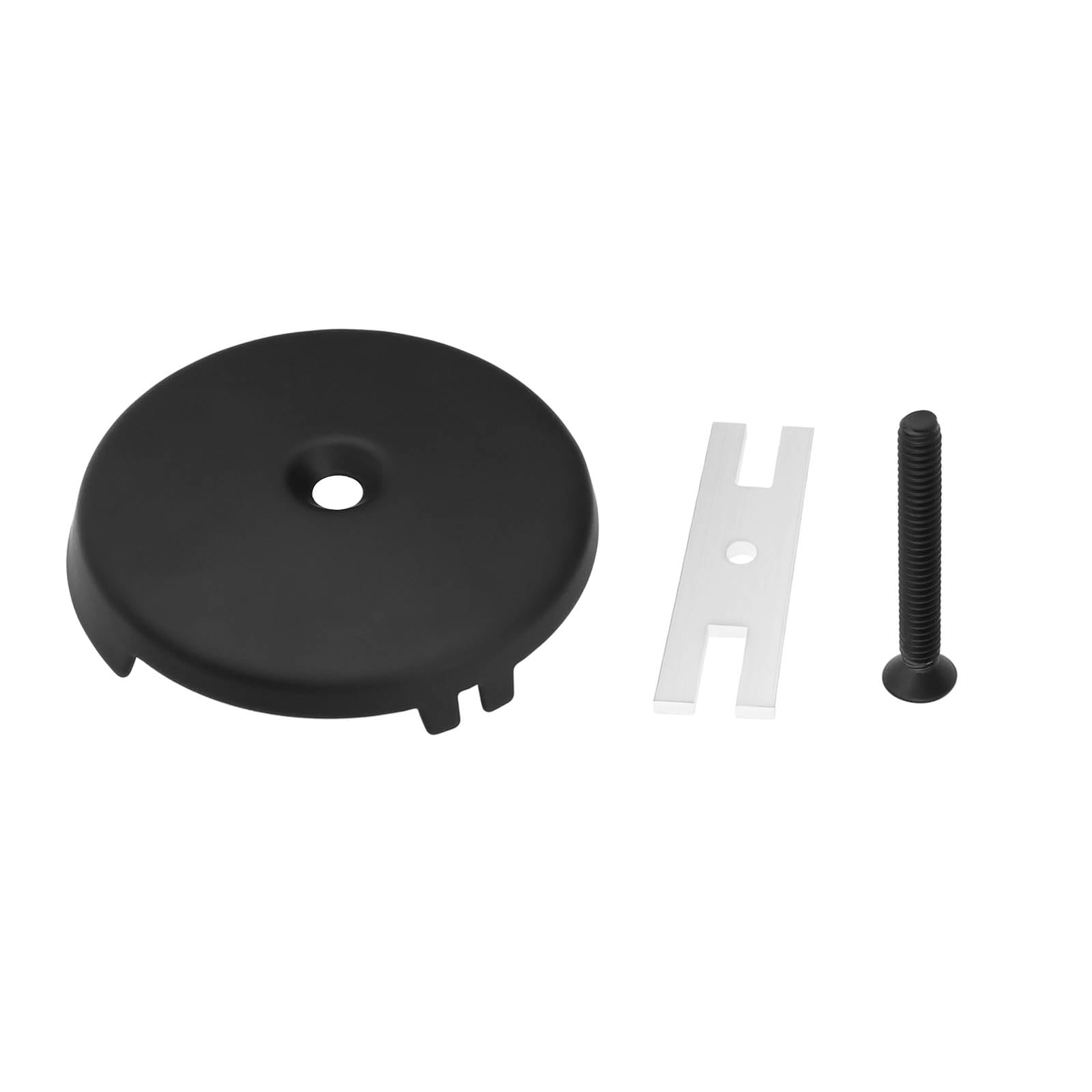 ECSiNG 1 Set 3-1/8" Single Hole Bathtub Overflow Drain Cover Overflow Drain Cover with Screw Suitable for Most Standard Bathtub Drains