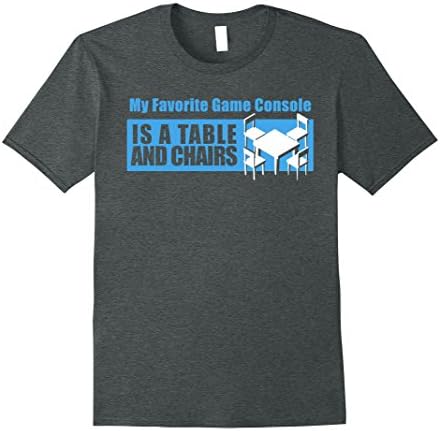 Mens My Favorite Game Console Is A Table And Chairs T-Shirt Small Dark Heather