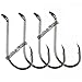 Black Octopus Fishing Hooks, 100pcs Catfish Circle Hooks, High Carbon Steel, Long Shank, Freshwater Saltwater