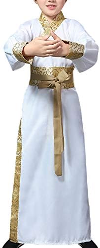 Tenthree Children Swordsman Knights Costumes - Chinese Style Hanfu Stage Show Cosplay National Traditional Drama Retro Folk Costumes