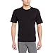 100% Merino Wool Men's Lightweight T-Shirt - Crew Neck Short Sleeve Shirt - Black - X-Large