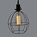 CLAXY Ecopower Light Vintage Style Industrial Hanging Light Mini Pendant Wire Cage Lamp