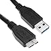 EZOPower USB 3.0 Cable/Cord for Seagate Goflex, Expansion, Expansion Desktop External Hard Drive Super Speed 5Gbps A/Micro B Device, 3FT - Black