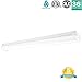 Luxrite 3FT Linear LED Shop Light Fixture, 26W, 3000K (Soft White), 3160 Lumens, Damp Rated, LED Strip Fixture, 120-277V, ETL Listed, DLC Listed, 1-Piece
