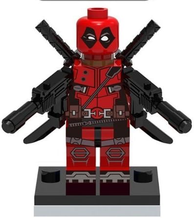 Deadpool Minifigure Action Figure with Weapons 2 Guns 2 Swords
