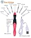 Improved Printed Size Label - Fun Living Rechargeable Ergonomic Handle Lighted Crochet Hooks 9 in 1 Compact LED Dimmable Complete Set with 9 Interchangeable Heads 2.5mm to 6.5mm Light up Zip Case
