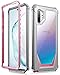 Galaxy Note 10 Plus Rugged Clear Case, Poetic Full-Body Bumper Cover, Support Wireless Charging, Without Built-in-Screen Protector, Guardian, Case for Samsung Galaxy Note 10+ Plus 5G, Pink