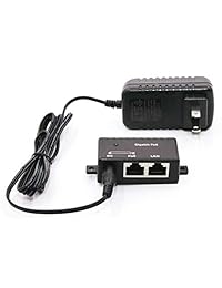 Injector PoE de un solo puerto para alimentación a través de Ethernet   48 V 15 W UL fuente de alimentación incluida.