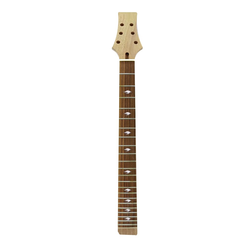 Yinfente Guitar Neck 22 fret 24.75 inch Rosewood Fretboard Unfinished electric guitar Replacement