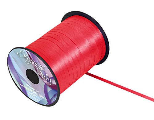 Creative Party Red Curling Ribbon Decoration-1 Pc, Polyester, 9 x 9 x 19 cm