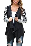 ChongXiao Women's Casual Long Sleeve Geometric Print Loose Sweater Cardigan Shirt
