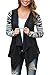 ChongXiao Women's Casual Long Sleeve Geometric Print Loose Sweater Cardigan Shirt (FBA)
