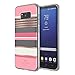kate spade new york Flexible Hardshell Case for Samsung Galaxy S8+ - Berber Stripe Clear/Atlas Pink/Rose Gold Foil/Cream