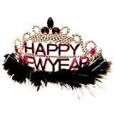 Happy New Year Jewel and Feather Tiara - New Year's Eve