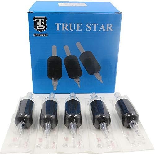 Disposable Tattoo Tubes 25MM (1 Inch) - 20Pcs Disposable Tattoo Grips with Long Tips 15 Flat Tips/15 Magnum Tattoo Tube for Tattoo Needles, Tattoo Machine, Tattoo Supplies
