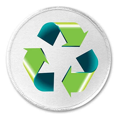 A&T Designs Recycle Recycling Symbol 3" Sew On Patch Arrows Environment Earth