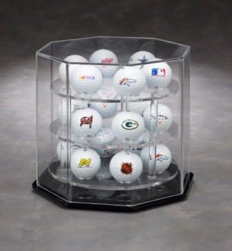 18 Golf Ball Octagon Display w/Manual Spinner Base