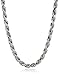 Amazon Collection Sterling Silver Ladies Italian Diamond Cut Rope Chain Necklace