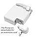 Mac-Book Air Charger 45W Magsafe 2 Power Adapter Magnetic T-Tip Replacement Charger for MacBook Air 11 inch and 13 inch (After Mid 2012)