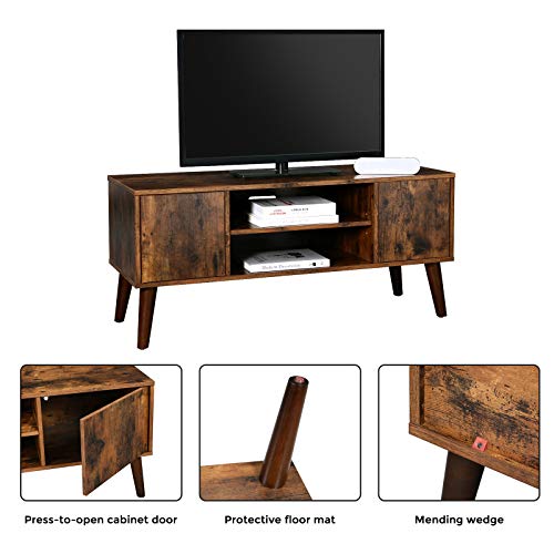 VASAGLE Retro TV Stand for Televisions up to 42 Inches, MidCentury