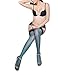 Rose Sakura 0908 Ultra Thin Sheer Thigh high Rib top Stockings (Grey Green Purple)