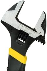 Stanley 090947 MaxSteel Adjustable Wrench 6 Inch Black Bi-Material Handle view 3